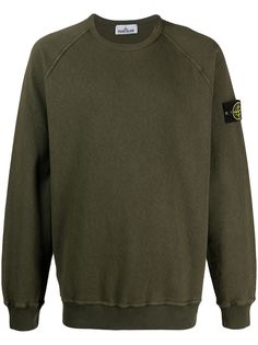 Stone Island толстовка с нашивкой-логотипом