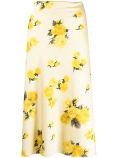 Blumarine юбка миди с цветочным принтом