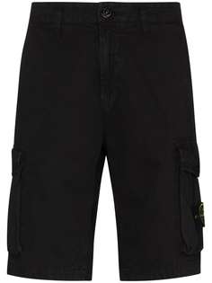 Stone Island шорты карго с вышитым логотипом