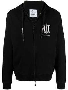 Armani Exchange худи с кулиской и вышитым логотипом