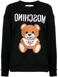 Moschino толстовка с вышивкой Teddy