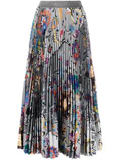 Missoni плиссированная юбка с цветочным принтом