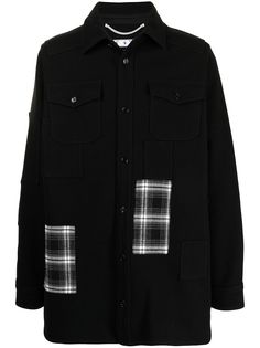 Off-White рубашка с клетчатой вставкой