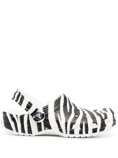 Crocs кроксы с зебровым принтом