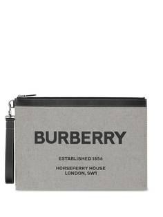 Burberry большой клатч с принтом Horseferry