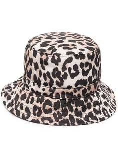 GANNI leopard-print bucket hat