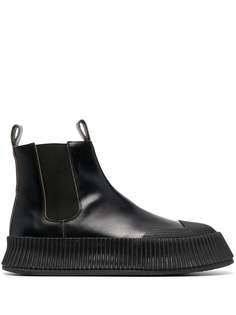 Jil Sander leather Chelsea boots