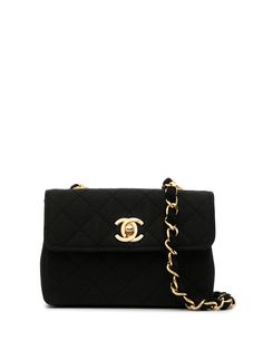 Chanel Pre-Owned стеганая мини-сумка через плечо 1990-х годов