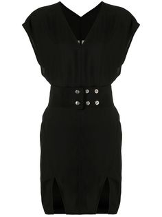 Rick Owens платье с поясом и V-образным вырезом