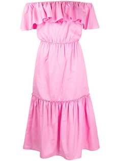 Federica Tosi платье с открытыми плечами и ярусными оборками