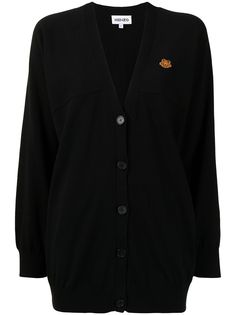 Kenzo кардиган с V-образным вырезом и вышивкой Tiger