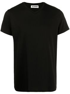 Jil Sander футболка с V-образным вырезом и короткими рукавами