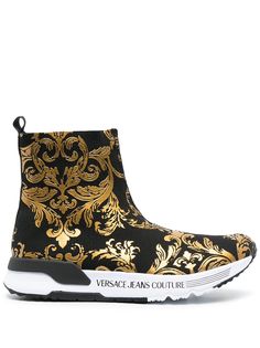 Versace Jeans Couture кроссовки-носки с принтом Barocco
