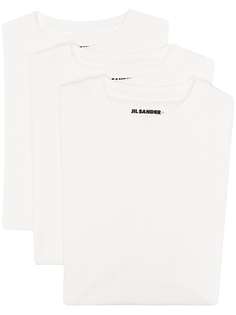 Jil Sander футболка с нашивкой-логотипом