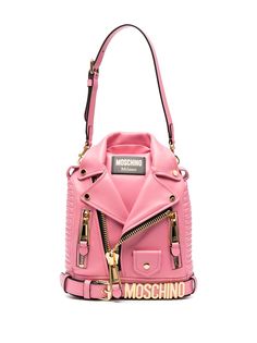 Moschino мини-рюкзак в форме байкерской куртки