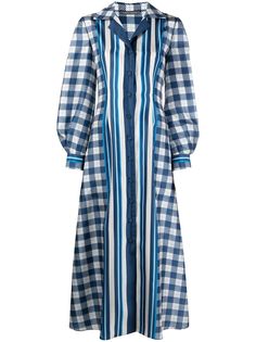 Alberta Ferretti платье-рубашка в клетку