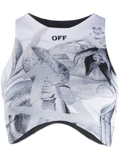 Off-White укороченный топ с логотипом