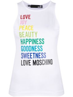 Love Moschino топ без рукавов с принтом