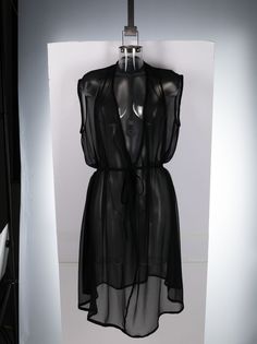 Ann Demeulemeester платье-трапеция с прозрачной вставкой