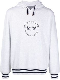 Brunello Cucinelli logo-print hoodie