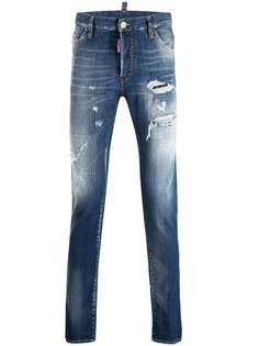 Dsquared2 узкие джинсы с эффектом потертости