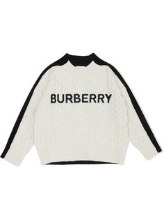 Burberry Kids джемпер фактурной вязки с логотипом