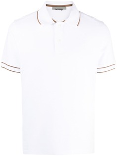 Corneliani contrast-trim polo shirt