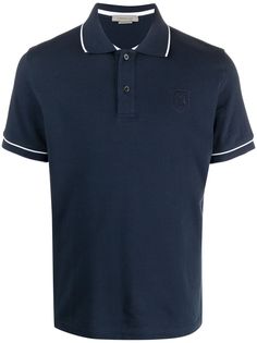Corneliani contrast-trim polo shirt