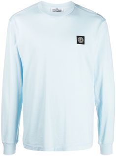 Stone Island logo-patch long-sleeved T-Shirt