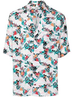 sulvam рубашка Hawaiian с цветочным принтом