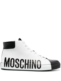 Moschino высокие кеды с логотипом