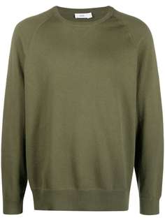 Closed crew-neck knitted sweatshirt