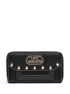 Love Moschino кошелек с круговой молнией и заклепками