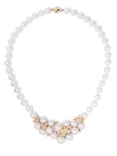 Yoko London колье Aurelia из желтого золота с бриллиантами и жемчугом