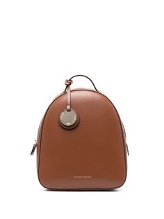 Emporio Armani grained charm-detail backpack