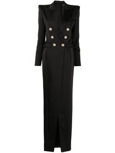 Balmain длинное платье-блейзер