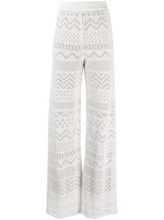 M Missoni embroidered palazzo trousers