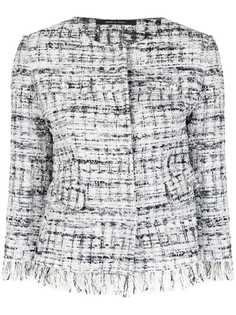 Tagliatore frayed tweed jacket