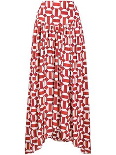 Isabel Marant юбка Ginkao с геометричным принтом