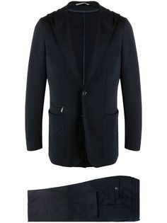 Canali костюм-двойка с однобортным пиджаком