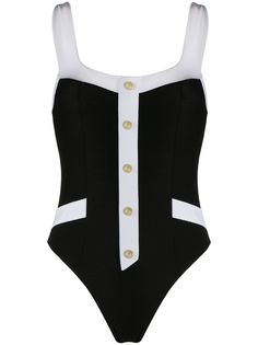 Balmain купальник с декоративными пуговицами