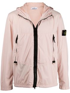 Stone Island ветровка на молнии с нашивкой-логотипом