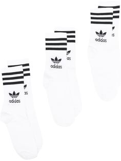 adidas комплект из трех пар носков Mid Cut Crew