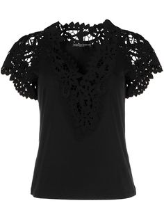 Ermanno Scervino футболка с кружевной вышивкой
