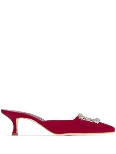 Manolo Blahnik декорированные мюли Maysale