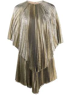 Stella McCartney плиссированное платье с эффектом металлик