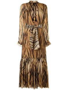 Etro платье миди с поясом и узором
