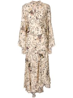 Etro платье миди асимметричного кроя с принтом пейсли