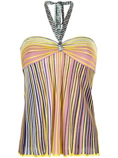 M Missoni полосатый топ с вырезом халтер