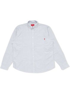 Supreme рубашка оксфорд в технике пэчворк